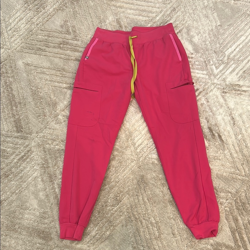 FIGS Shocking pink joggers scrub pants